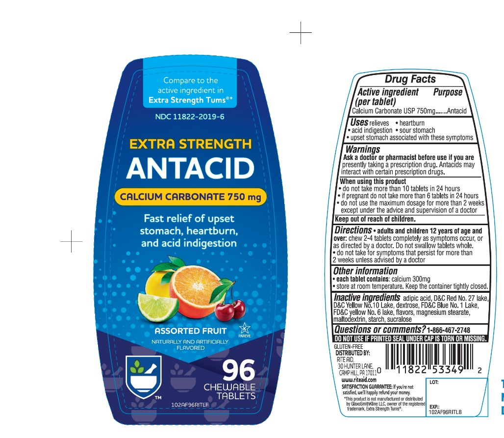Pill image for Rite Aid Extra Strength Assorted Fruit Antacid Tablets Drug Facts