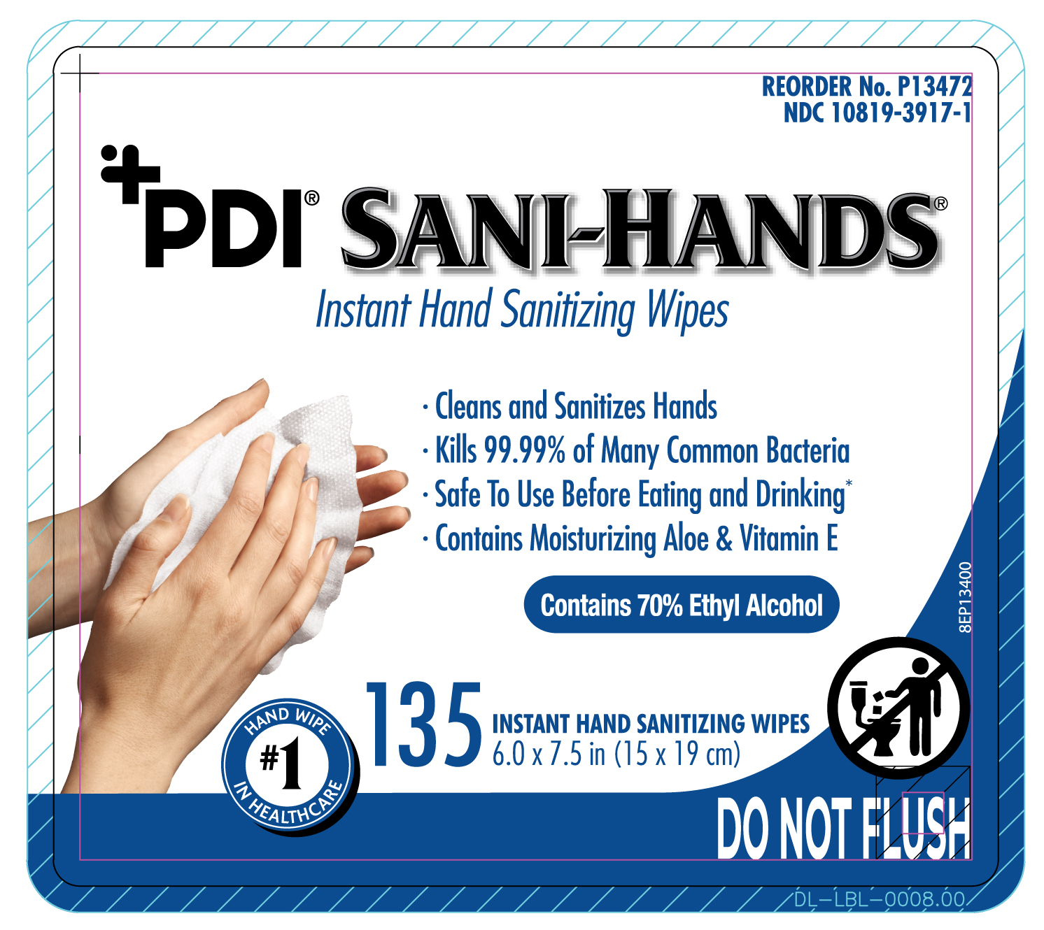 Pill image for Pdi Sani-hands Instant Hand Sanitizing Wipes