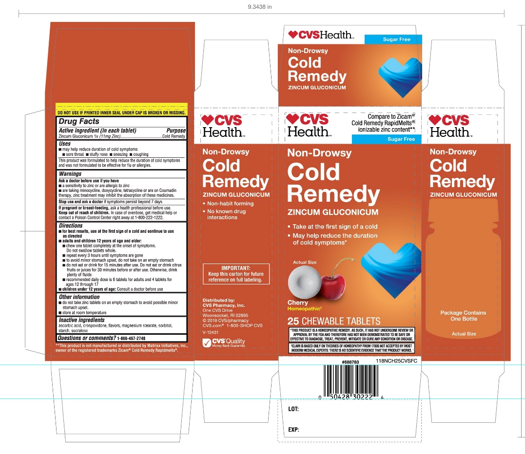 Pill image for Cvs Health Zinc Tablets Cherry Flavor 25 Chewable Tablets