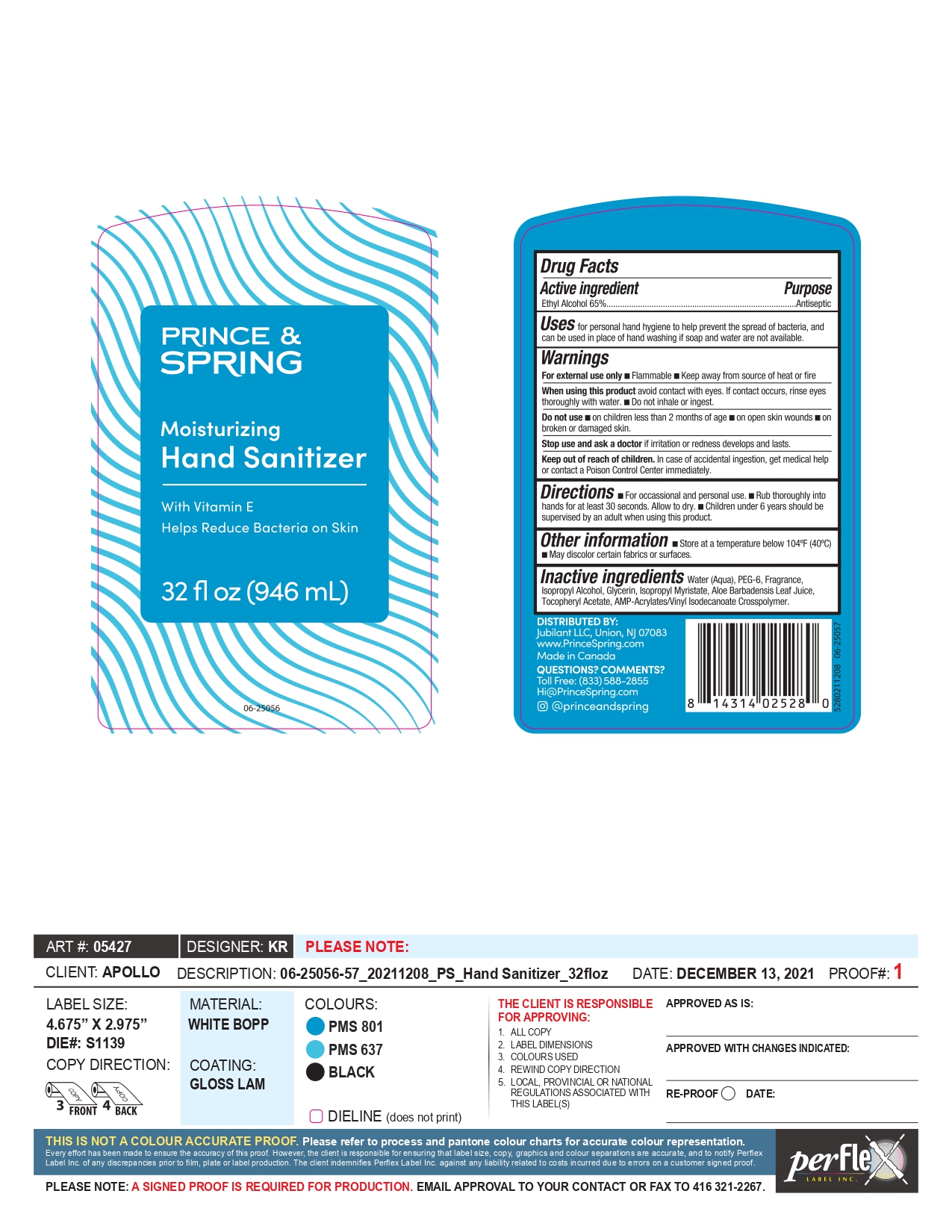 Pill image for Prince And Spring Moisturizing Hand Sanitizer