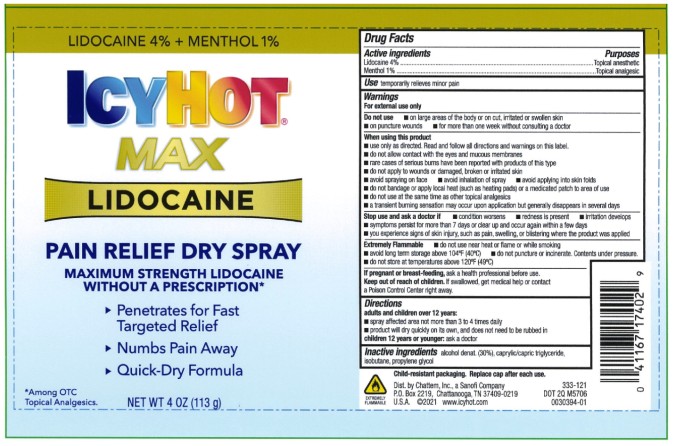 Pill image for Icy Hot Lidocaine Dry Spray