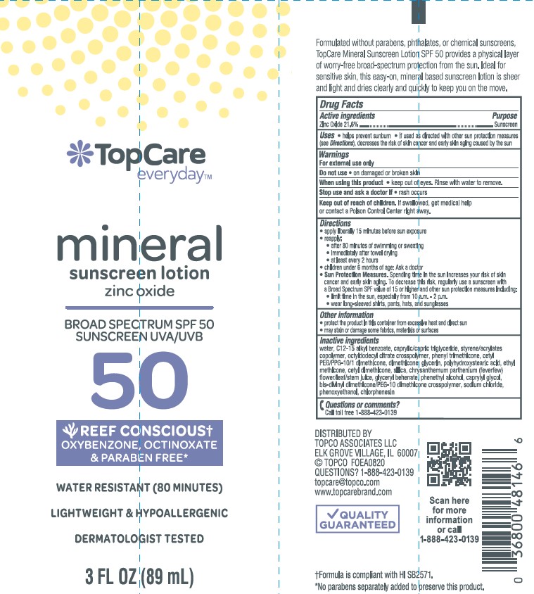 Pill image for Topco Topcare Everyday Mineral Sunscreen Lotion Zinc Oxide Spf 50