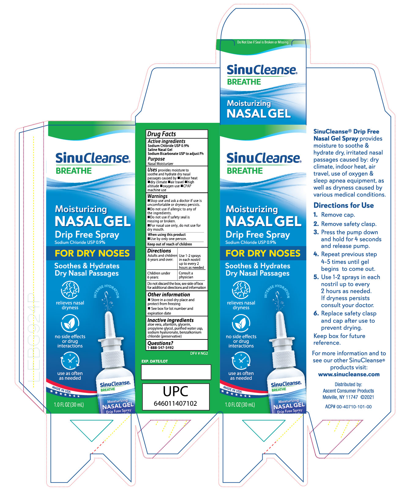 Pill image for Sinucleanse Breathe Moisturizing Nasal Gel - Drip Free Spray