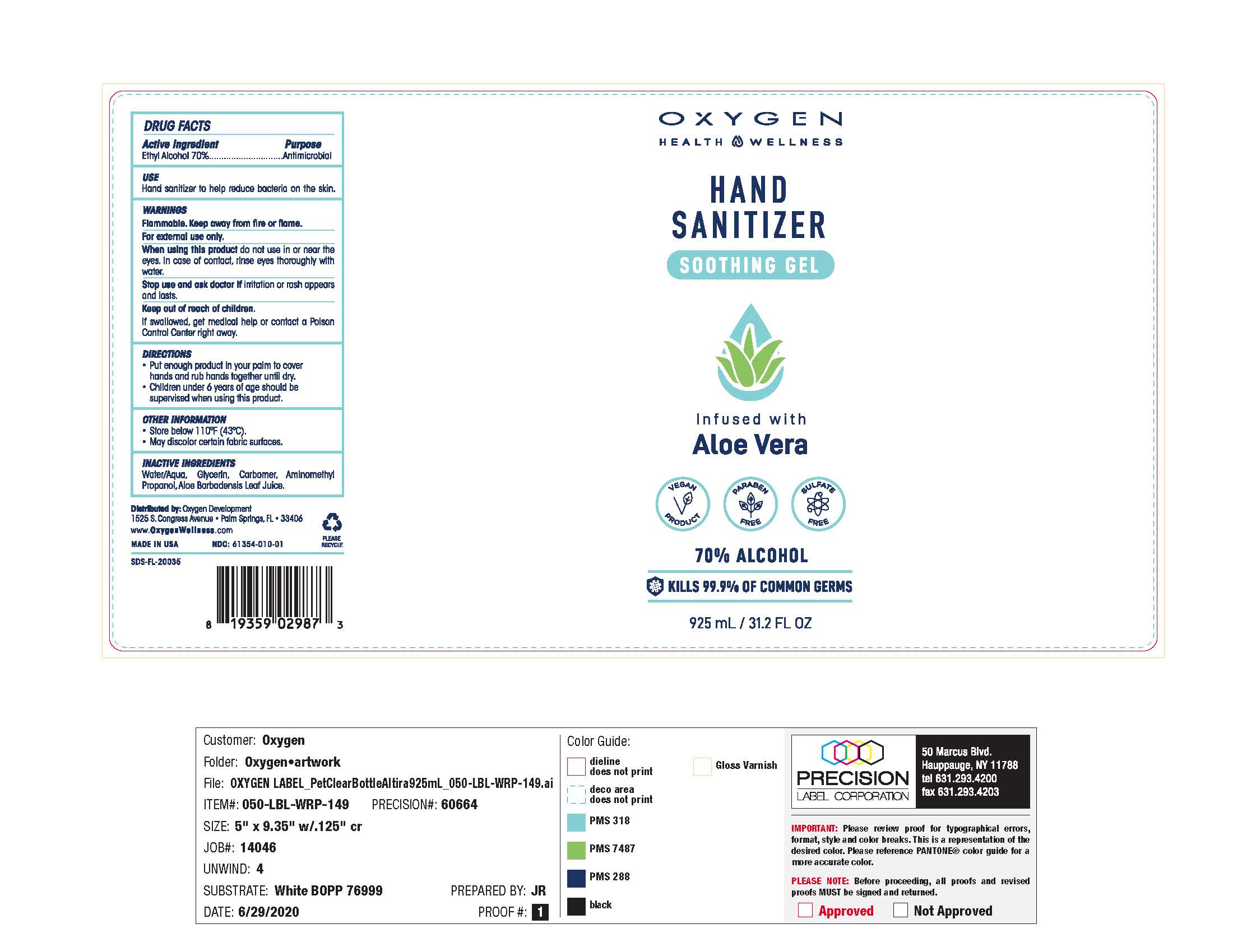 Pill image for Oxygen Health Wellness Hand Sanitizer Infused With Aloe Vera 70% Alcohol