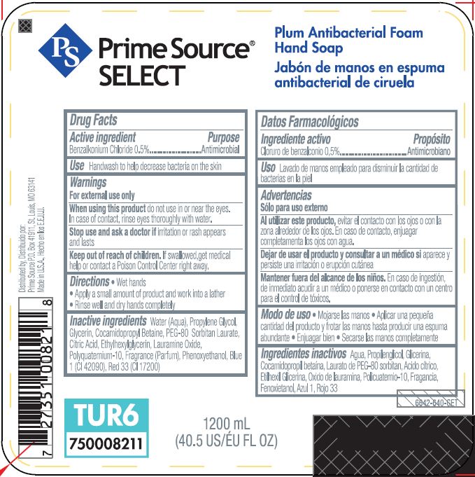 Pill image for prime source® select plum antibacterial foam hand soap