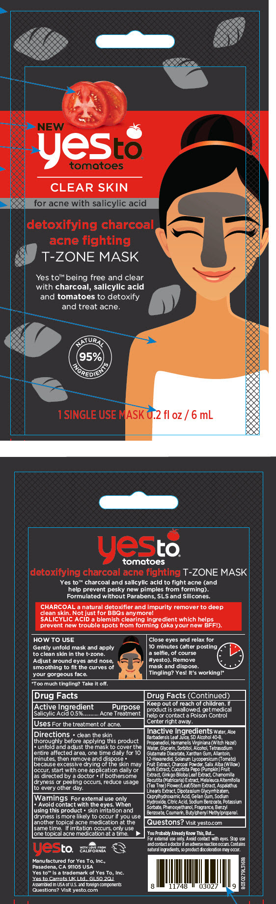 Pill image for Yes To™ Tomatoes Detoxifying Charcoal Acne Fighting T-zone Mask
