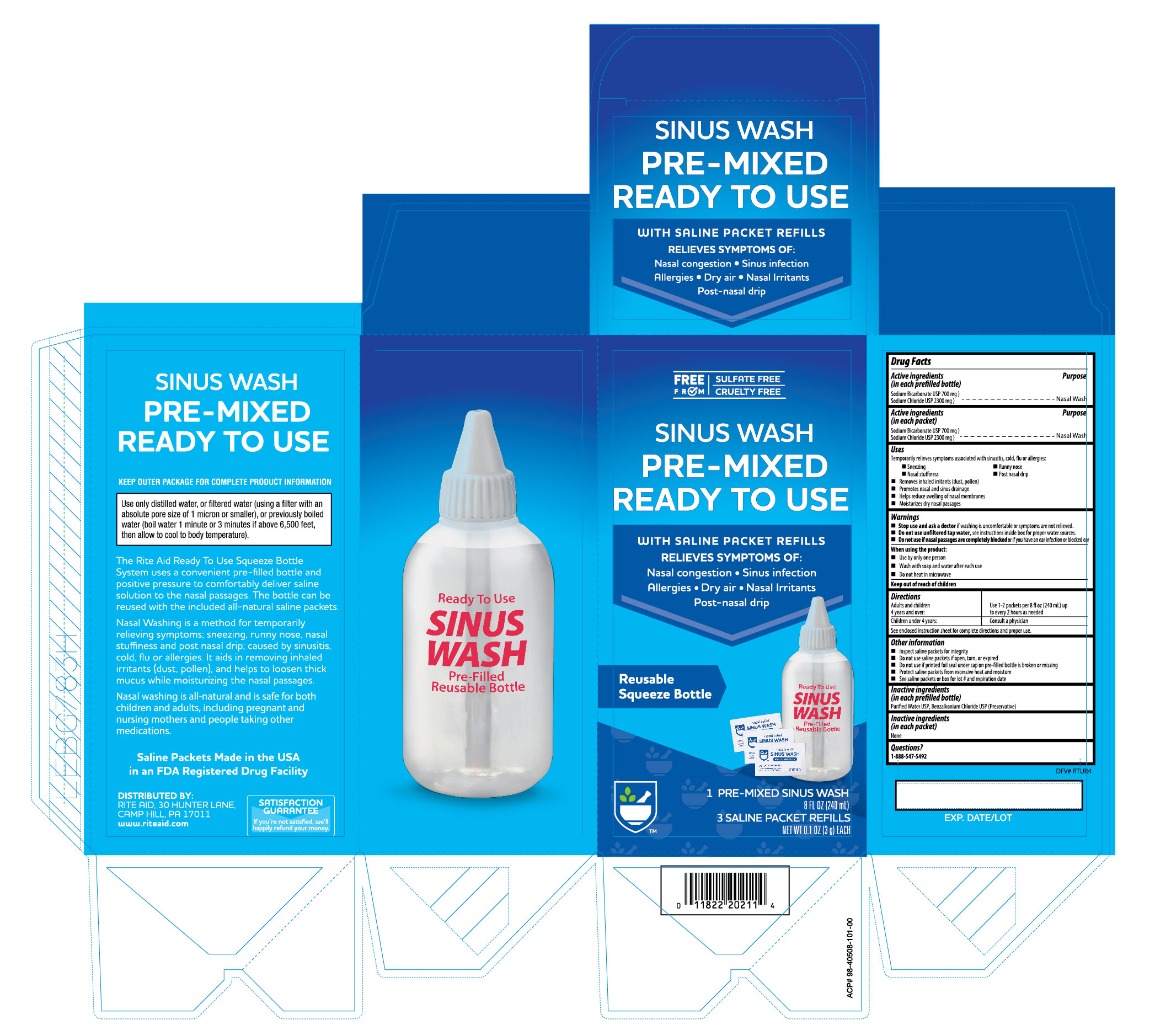 Pill image for Rite Aid Sinus Wash Pre-mixed Ready To Use