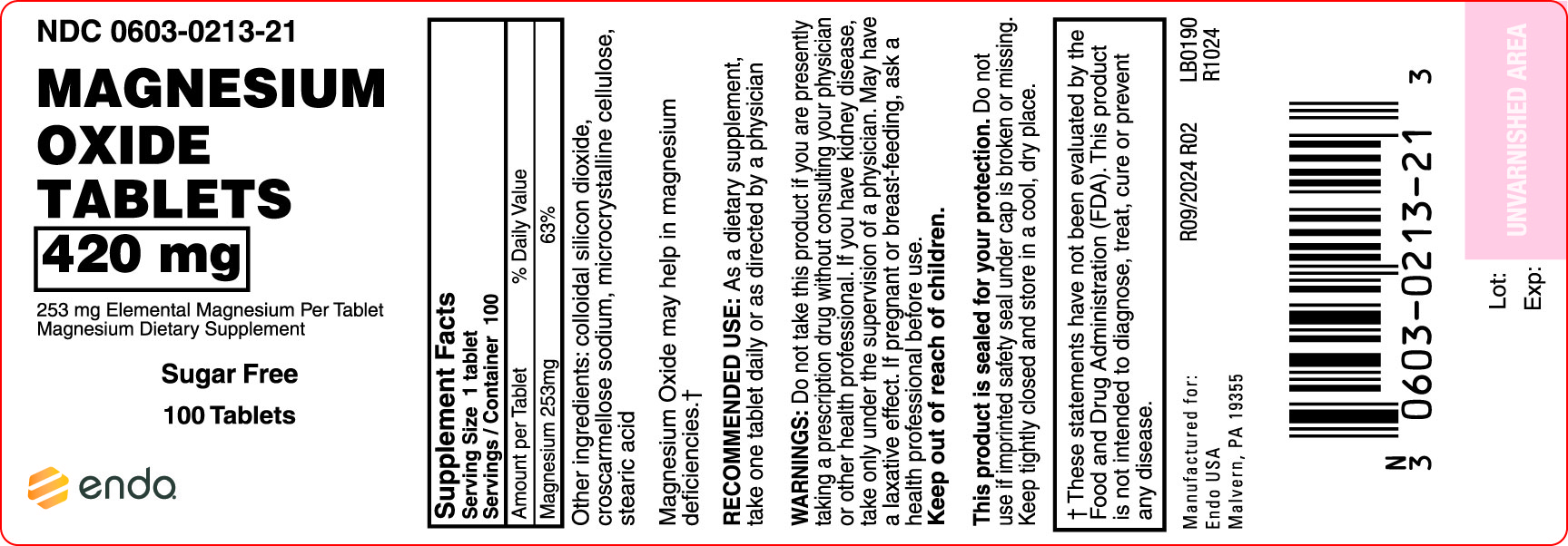 Pill image for 306-magnesium Oxide 420mg