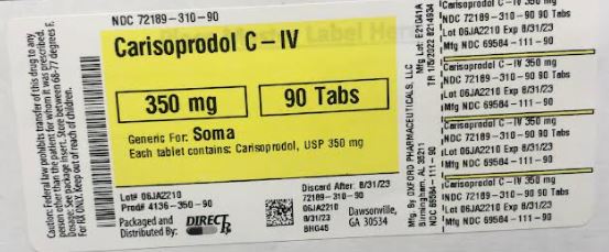 Pill image for Carisoprodol