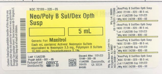 Pill image for Neo/poly B Sul/dex Ophth Susp