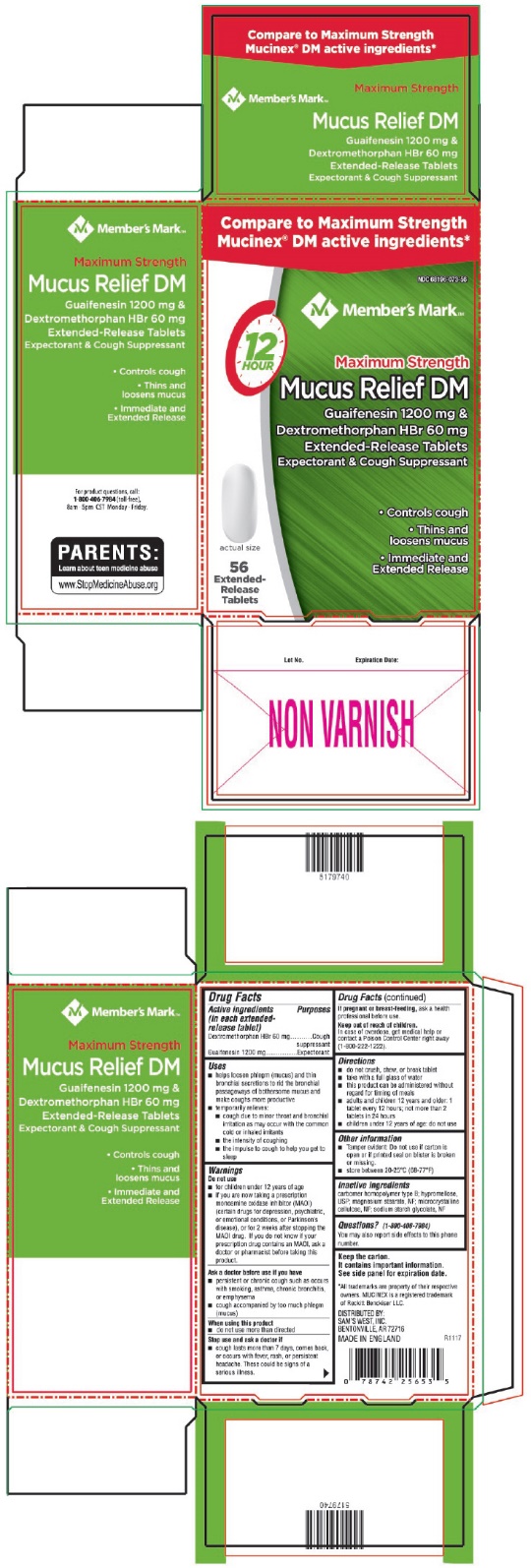 Pill image for Guaifenesin 1200 Mg & Dextromethorphan Hbr 60 Mg Extended-release Tablets