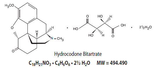 Pill image for hydrocodone bitartrate and acetaminophen tablets usp  cii