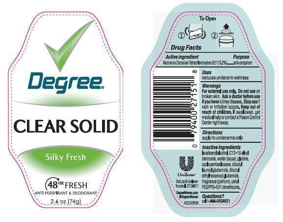 Pill image for Degree Clear Solid Silky Fresh Antiperspirant Deodorant