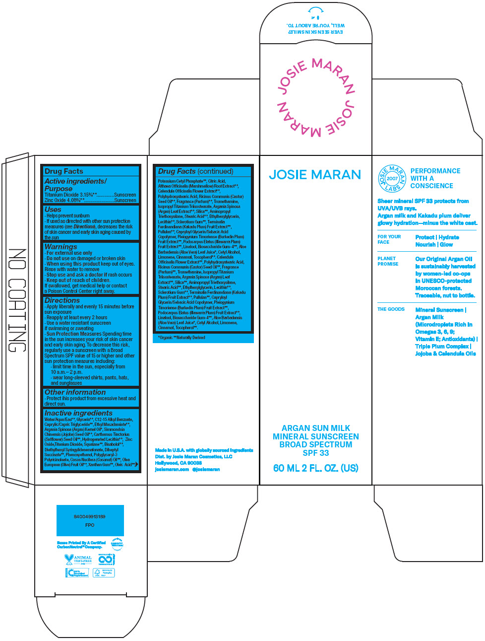 Pill image for Josie Maran Argan Sun Milk Mineral Sunscreen Broad Spectrum Spf 33