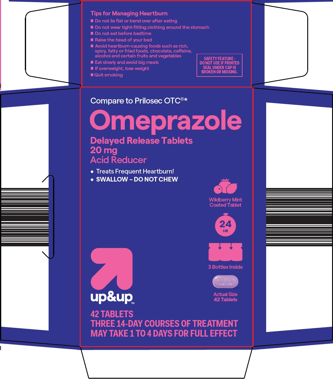 Pill image for Target Corporation Omeprazole Drug Facts