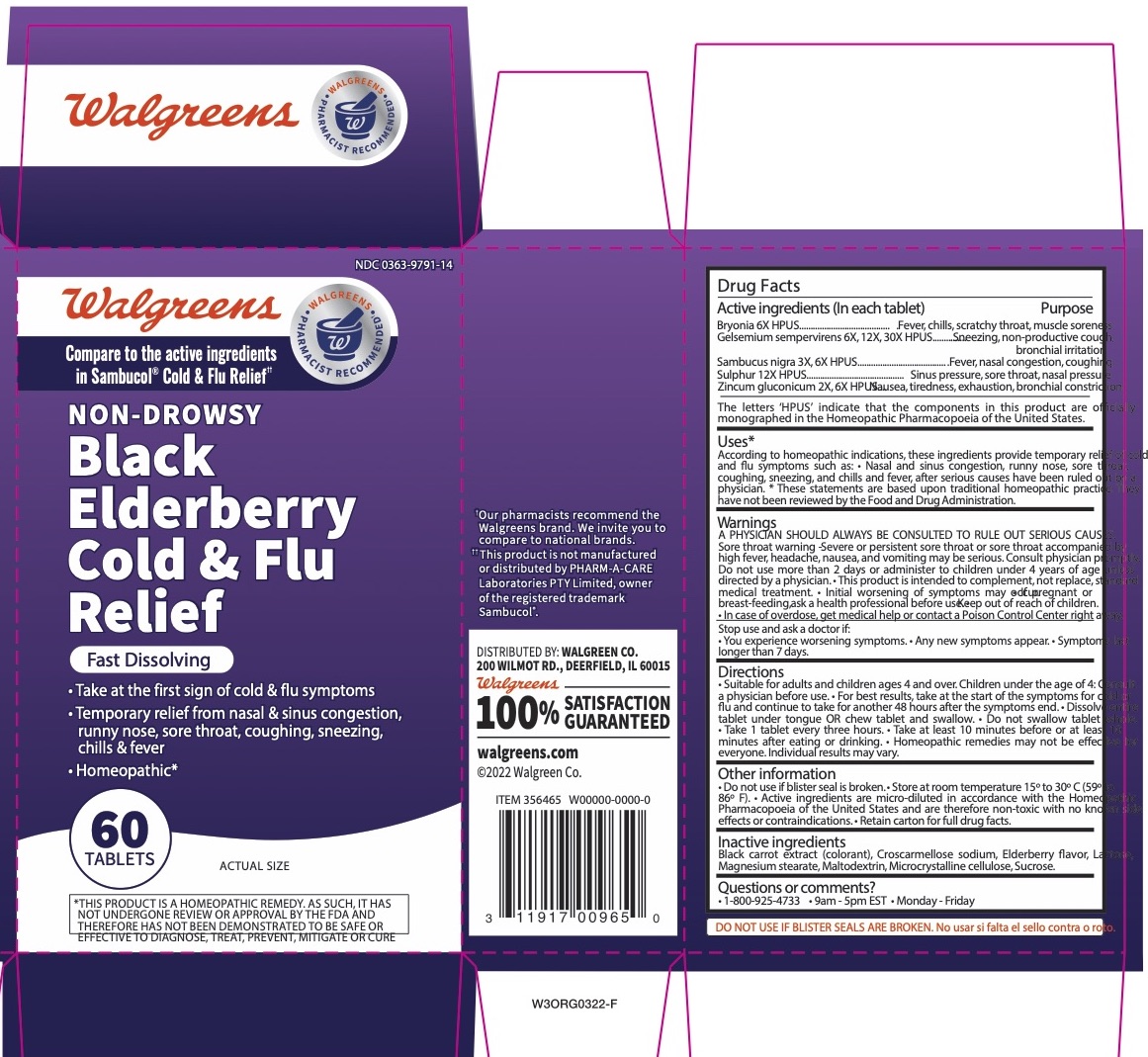 Pill image for Walgreens Black Elderberry Cold And Flu Relief