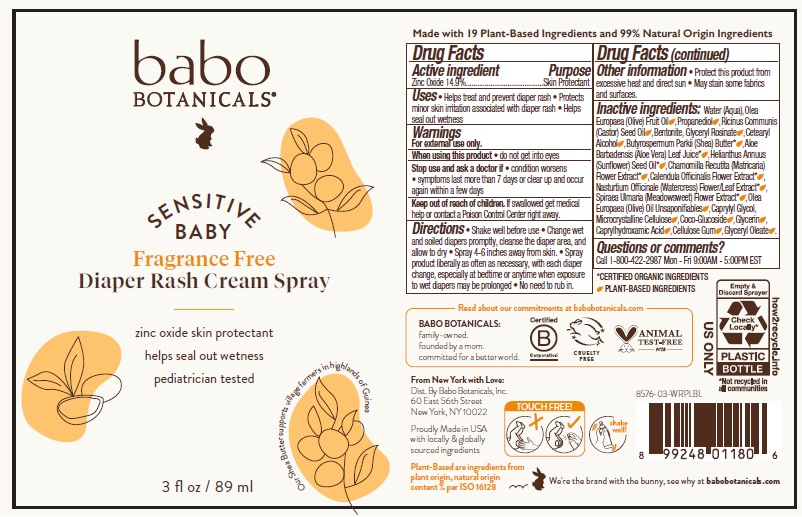 Pill image for Babo Botanicals Sensitive Baby Fragrance Free Diaper Rash Cream Spray