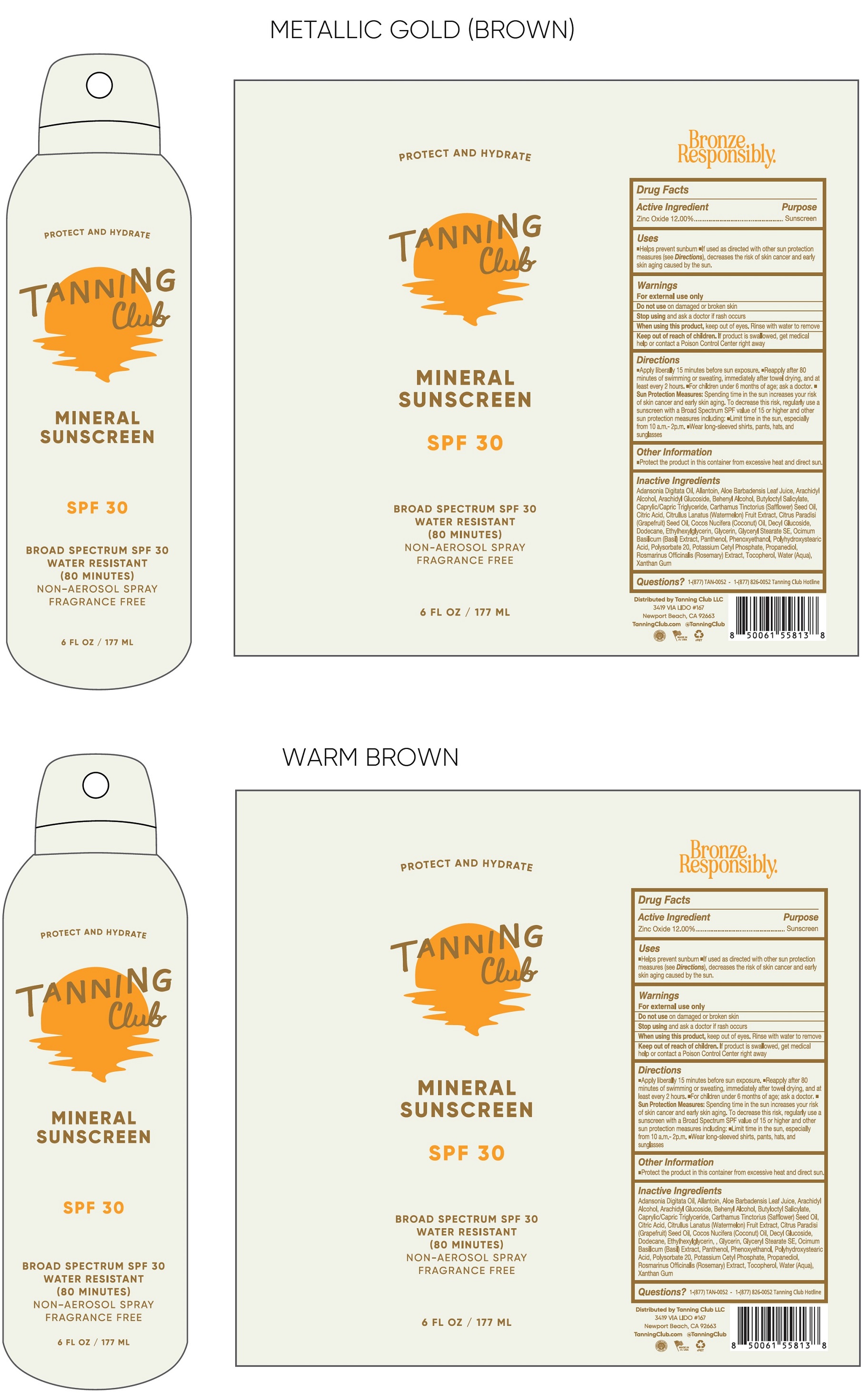 Pill image for Tanning Club Mineral Sunscreen Spf 30