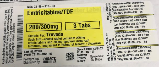 Pill image for Emtricitabine And Tenofovir Disoproxil Fumarate