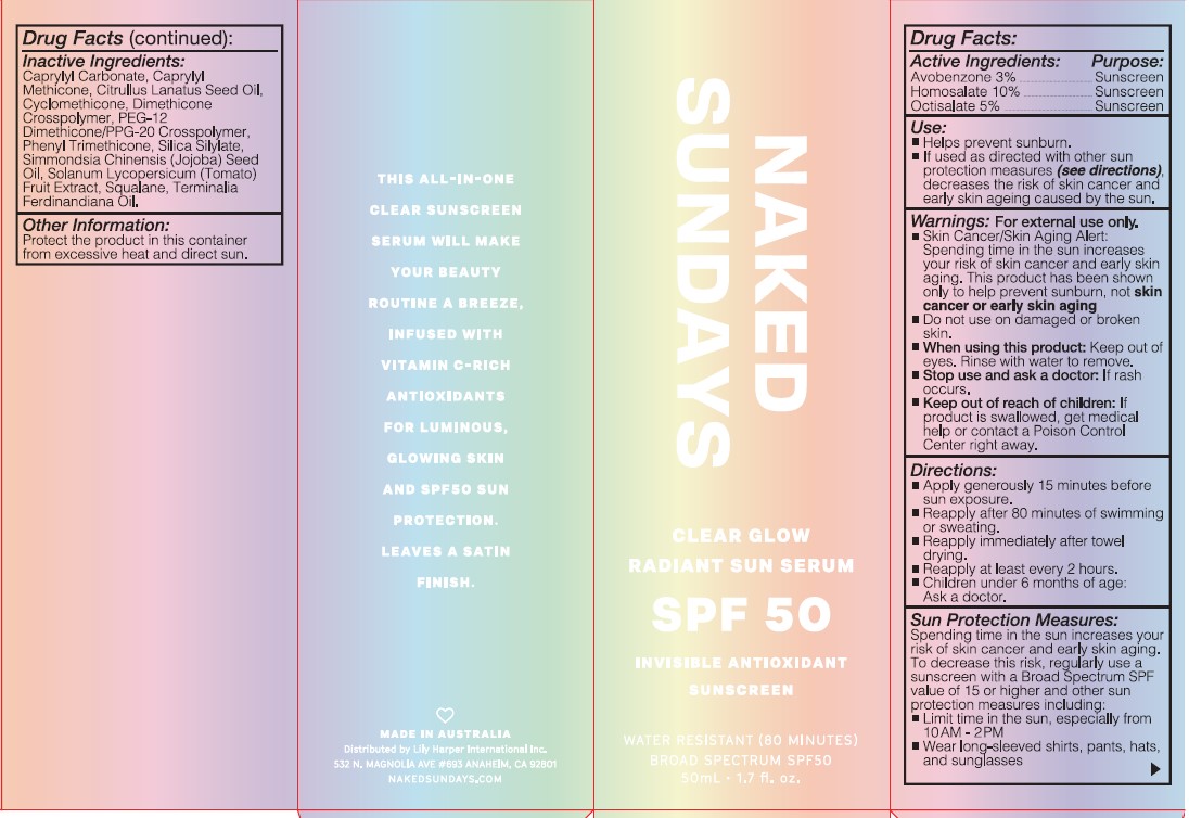Pill image for naked sundays clear glow radiant sun serum spf50