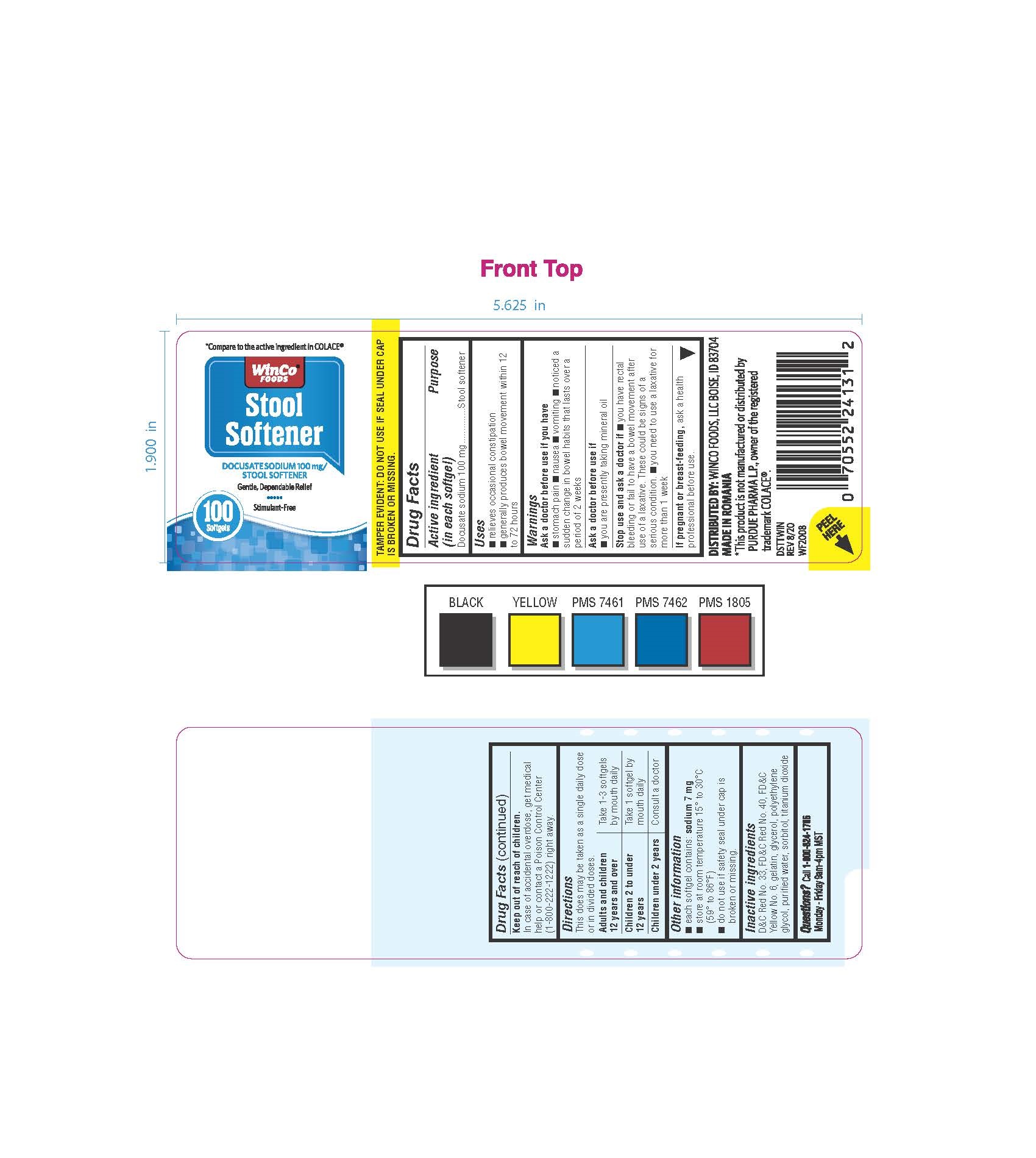 Pill image for Docusate Sodium 100mg Two-tone, capsule, Liquid Filled