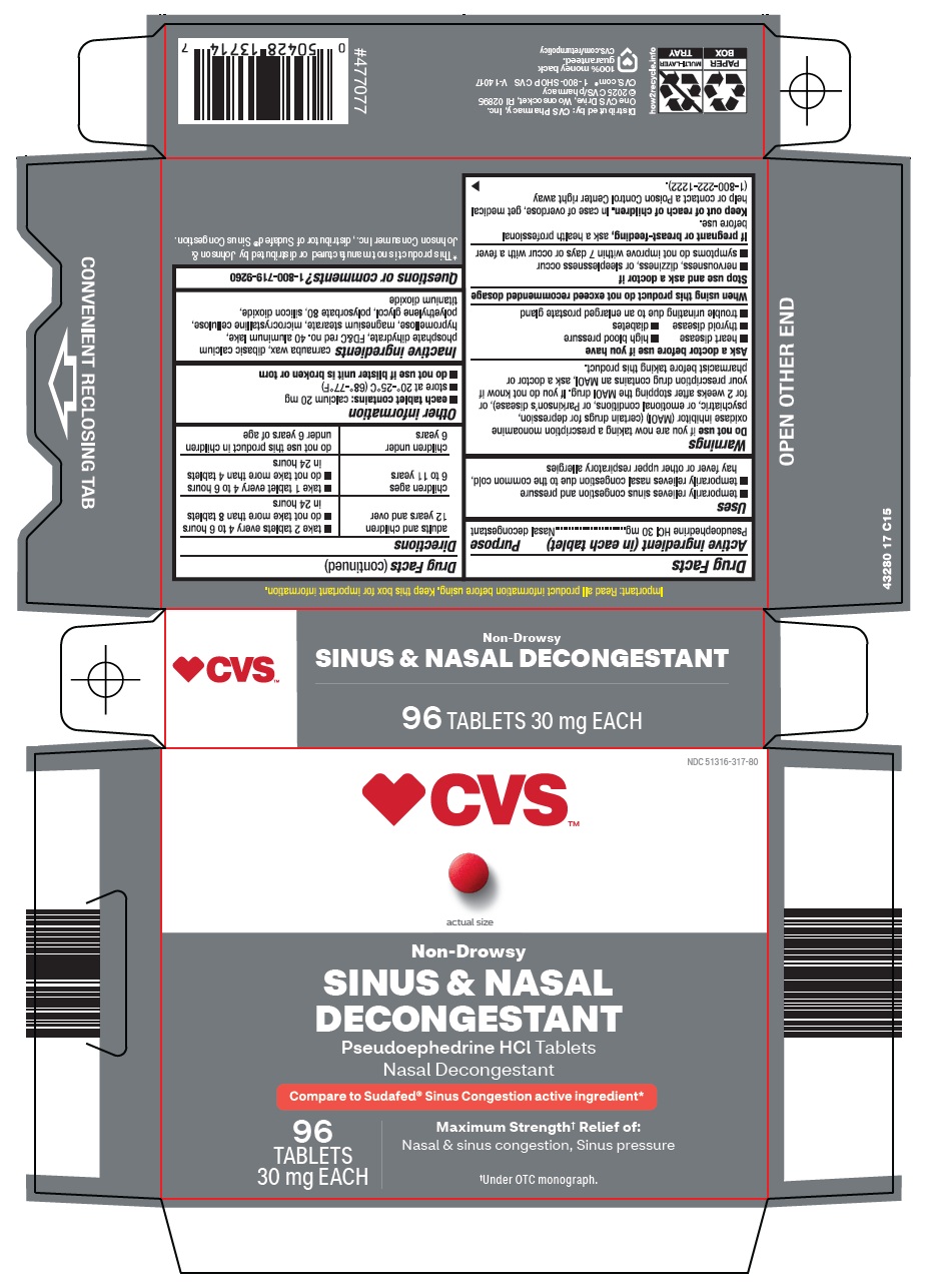 Pill image for Cvs Pharmacy, Inc. Sinus & Nasal Decongestant Drug Facts
