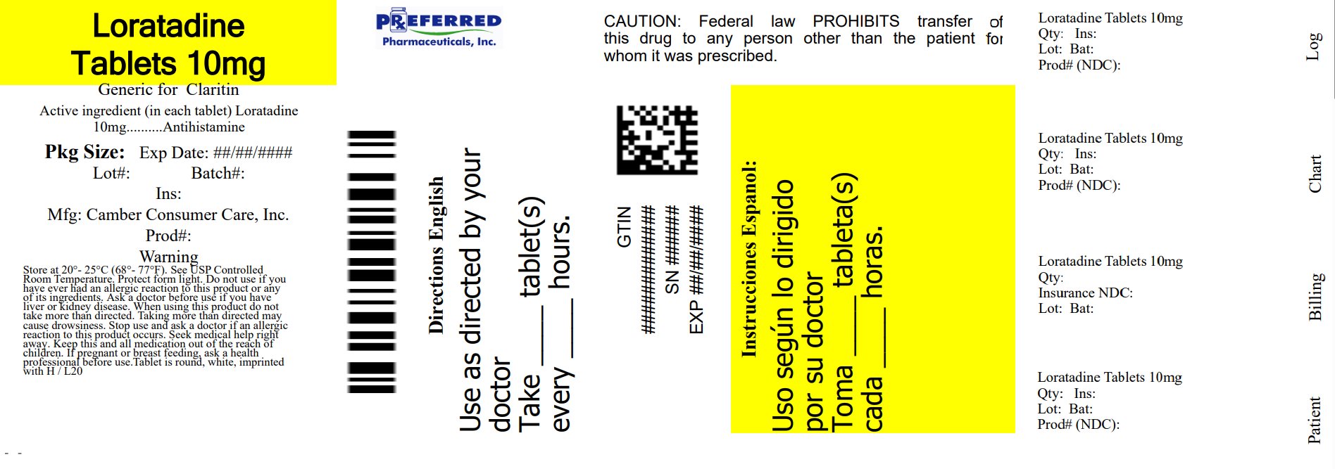 Pill image for Loratadine Tablets Usp, 10mg/antihistamine