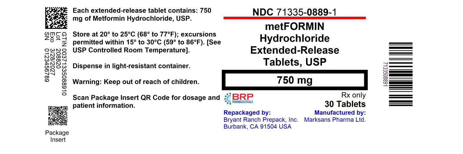 Pill image for Metformin Er Tablets