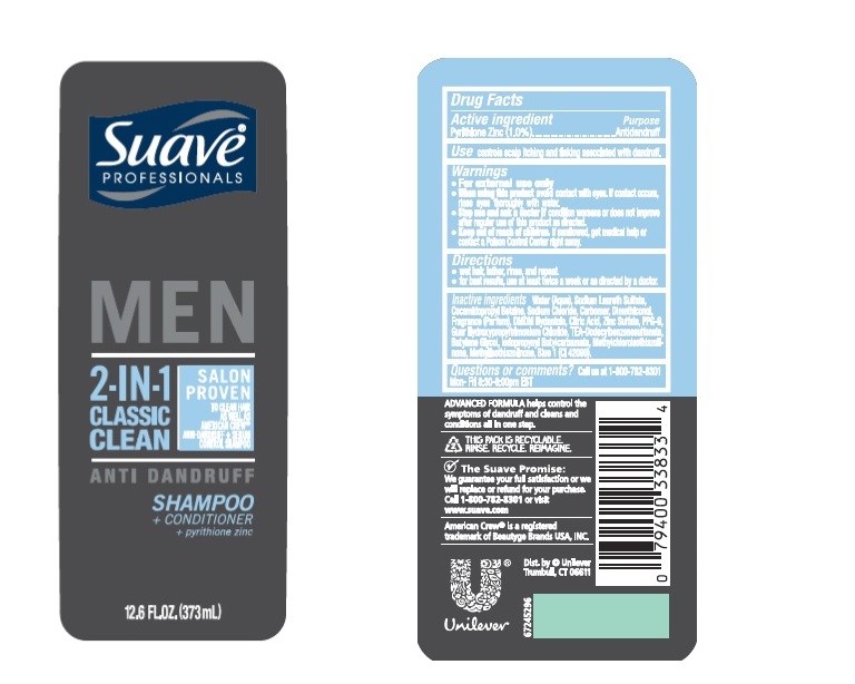 Pill image for Suave Professionals Men 2 In 1 Classic Clean Anti Dandruff Shampoo And Conditioner