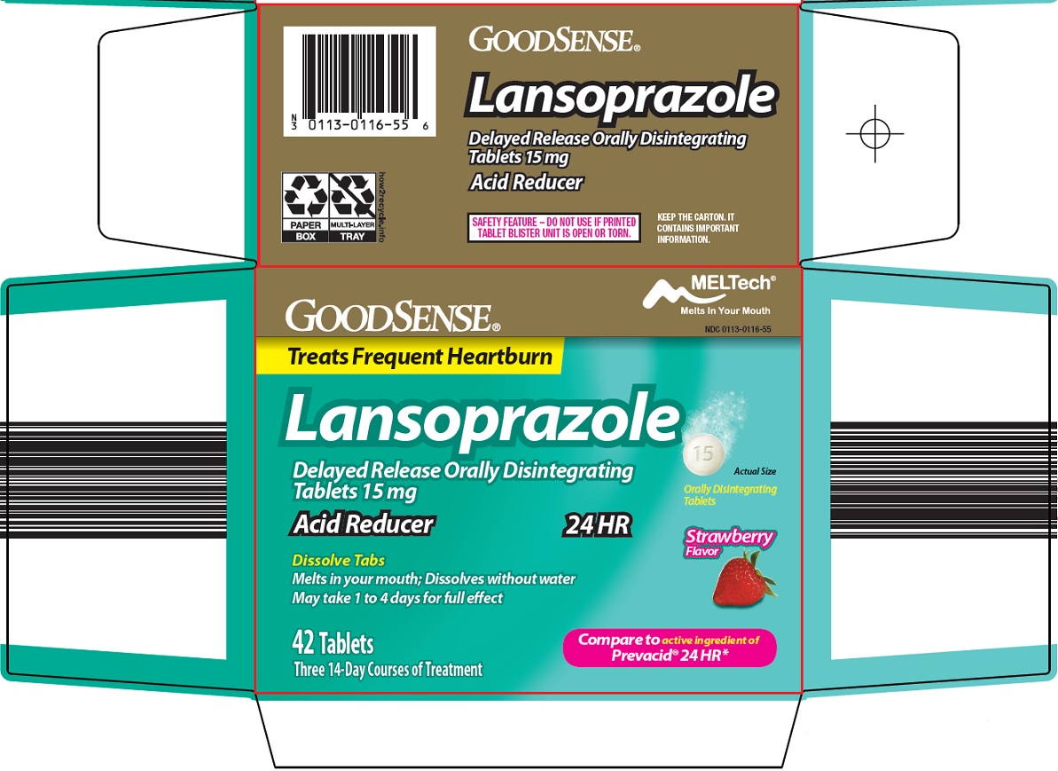 Pill image for Perrigo Lansoprazole Delayed Release Orally Disintegrating Tablets 15 Mg Drug Facts