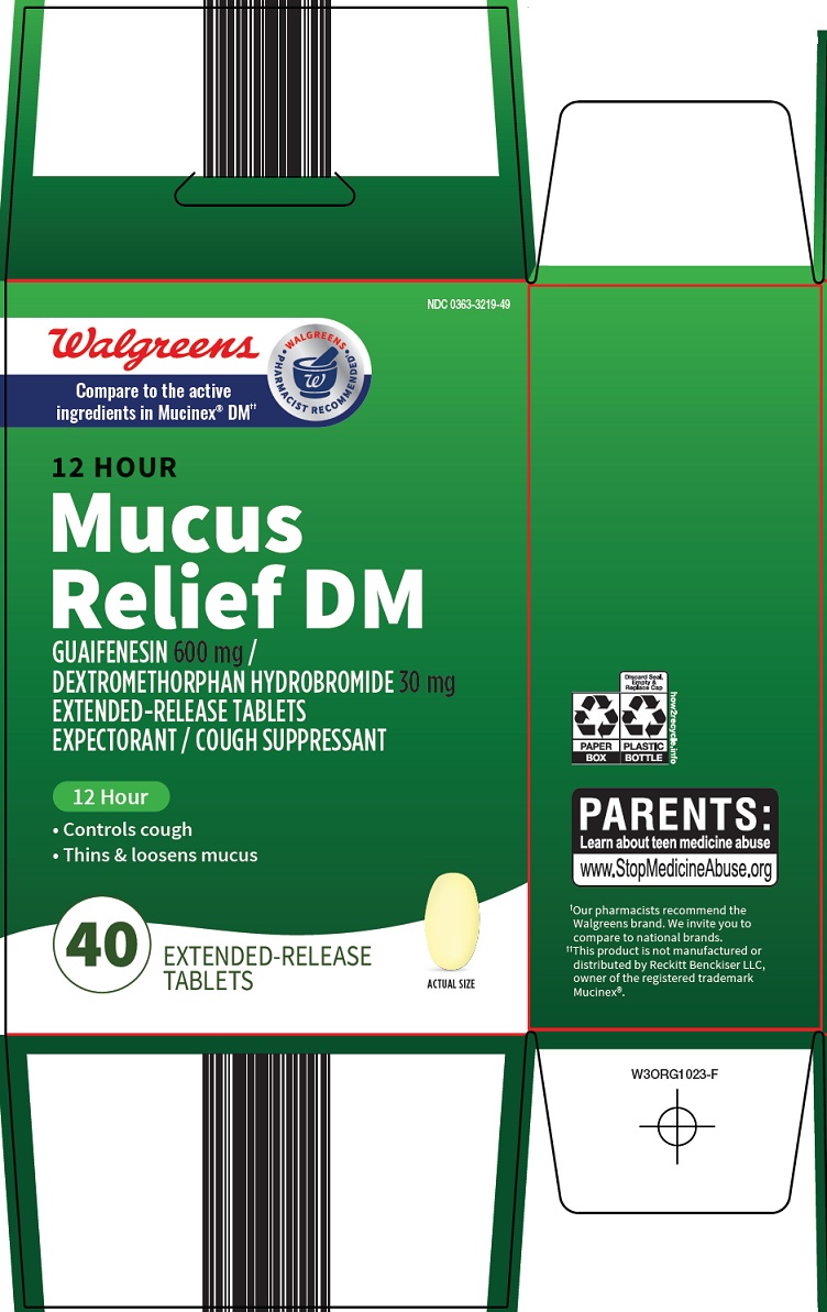 Pill image for Walgreen Co. Mucus Relief Dm Drug Facts