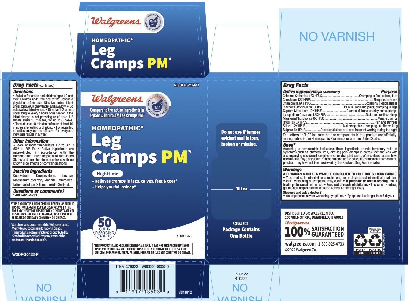 Pill image for Walgreens Leg Cramps Pm 50 Tablets