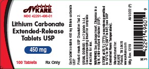 Pill image for Lithium Carbonate Extended-release Tablets Usp