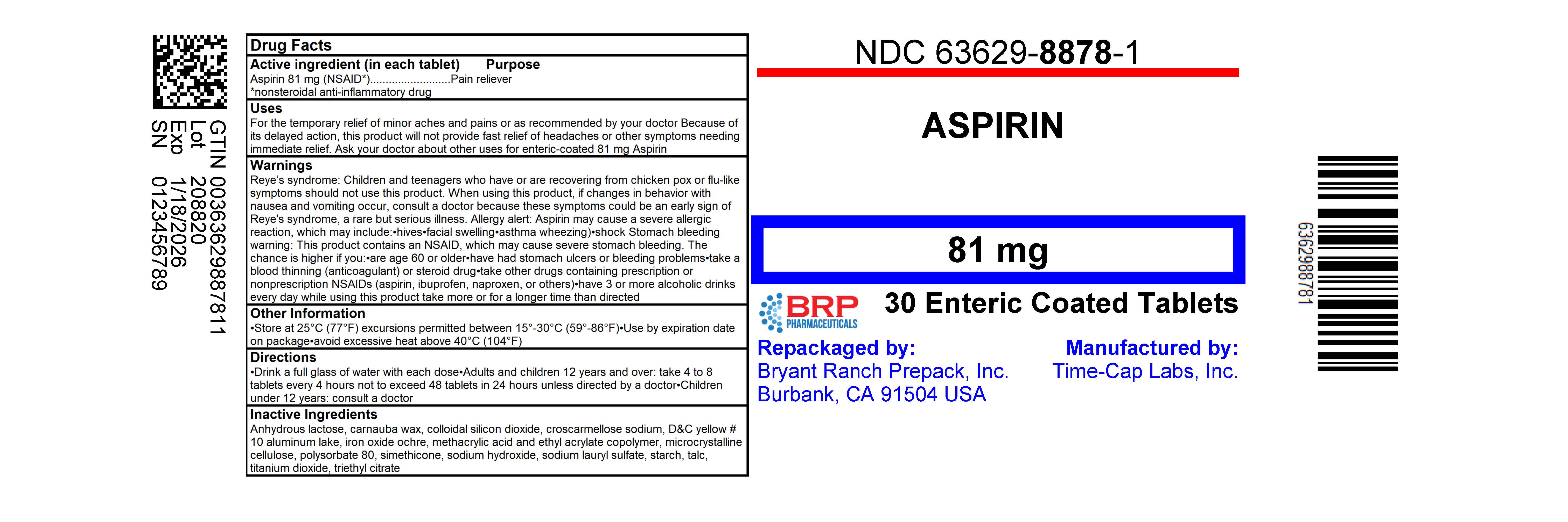 Pill image for 481r-tcl-49483-481 Aspirin 81mg Delayed Release Tablets