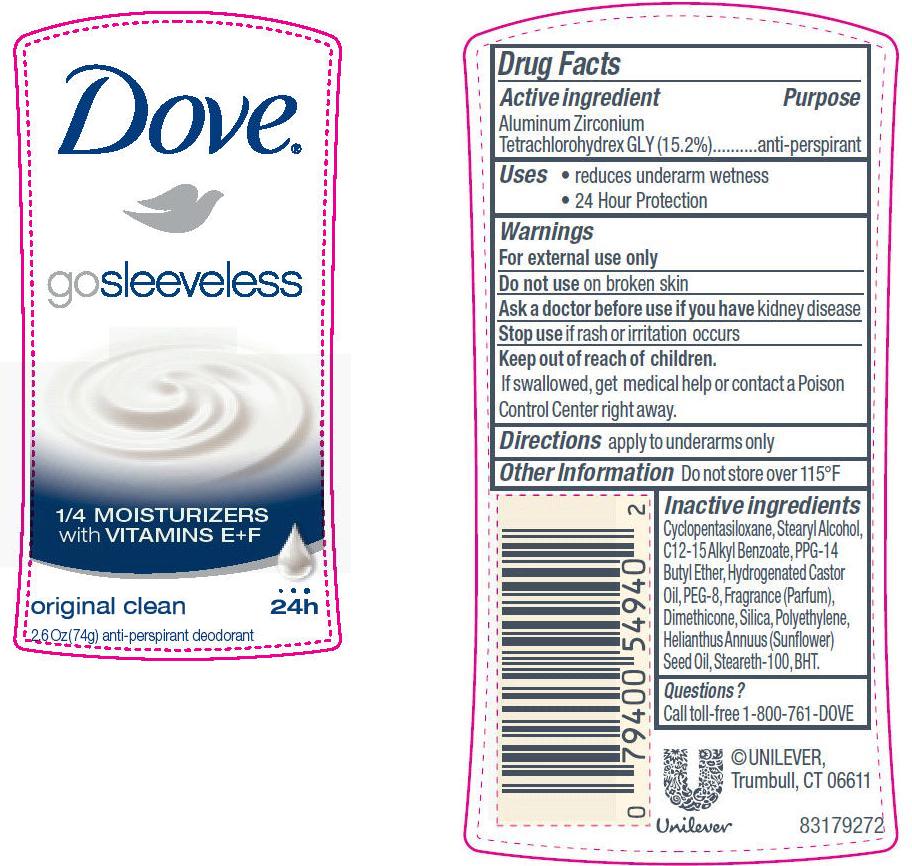Pill image for Dove Go Sleeveless Original Clean Antiperspirant Deodorant