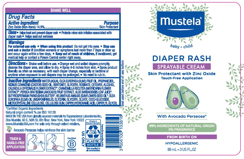 Pill image for Mustela Diaper Rash Sprayable Cream