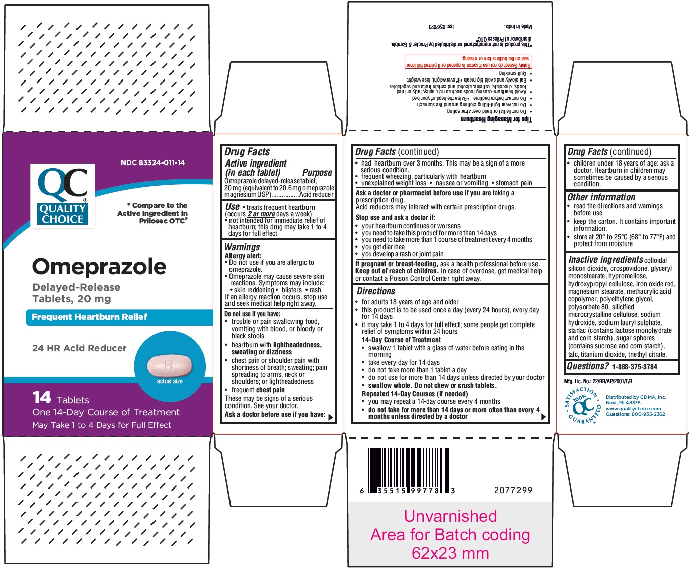 Pill image for Omeprazole Delayed-release Tablets, 20 Mg/acid Reducer