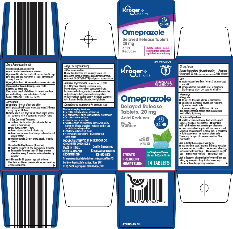 Pill image for Kroger Co. Omeprazole Drug Facts