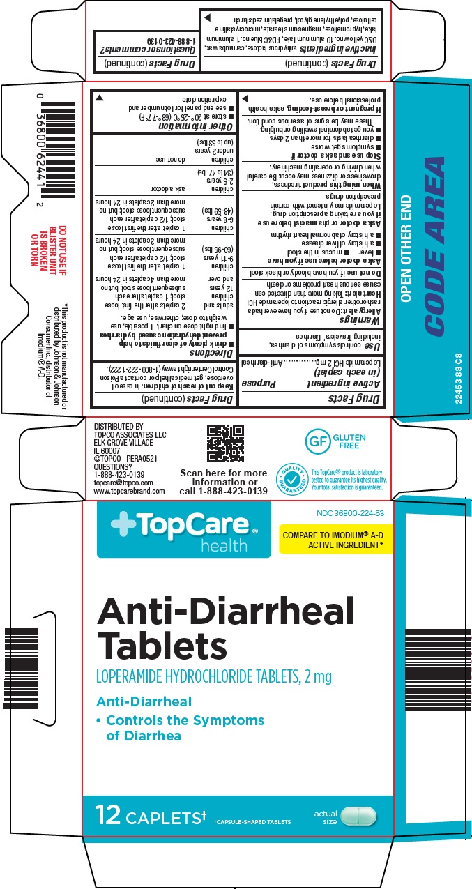 Pill image for Topco Associates Llc. Anti-diarrheal Tablets Drug Facts
