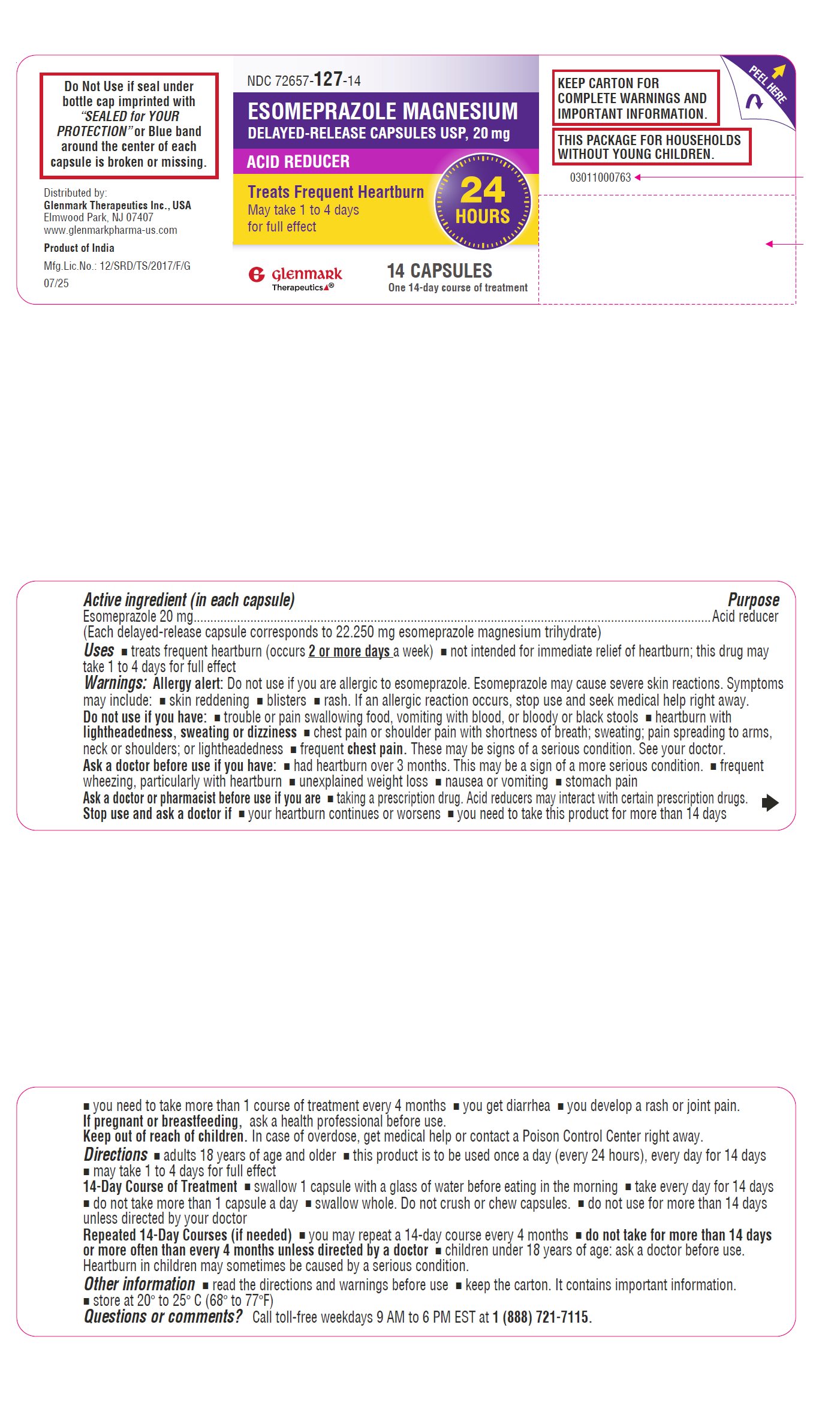 Pill image for Esomeprazole Magnesium Delayed-release Capsules Usp, 20 Mg Drug Facts