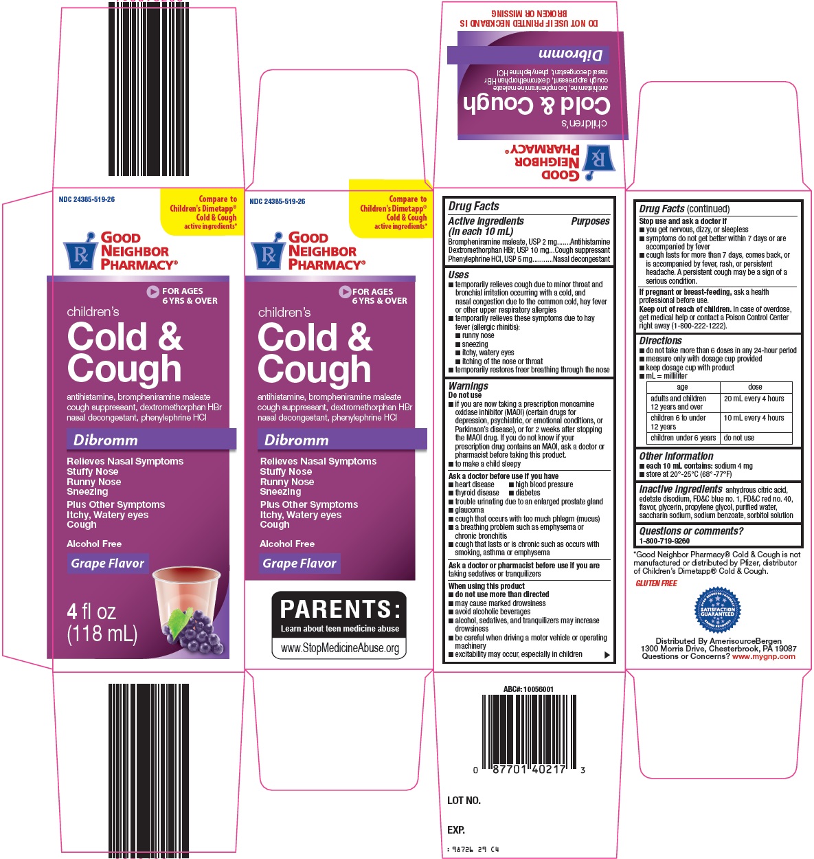 Pill image for Amerisource Bergen Cold & Cough Drug Facts