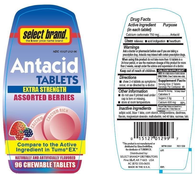 Pill image for Select Brand antacid Extra Strength Assorted Berries