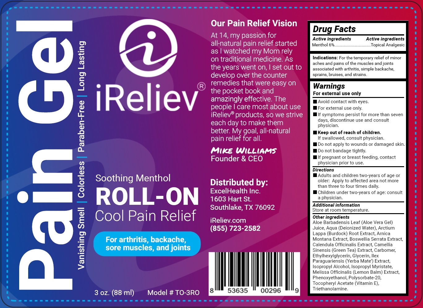 Pill image for irelieve roll-on cool pain relief gel