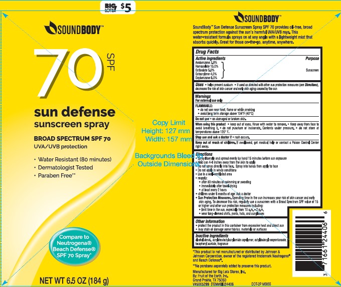 Pill image for Big Lots Soundbody Spf 70 Sun Defense Sunscreen Spray