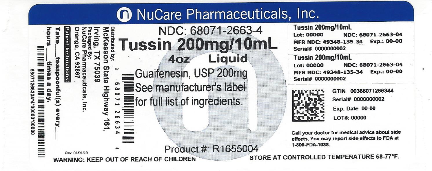 Pill image for Mckesson Adult Tussin Drug Facts