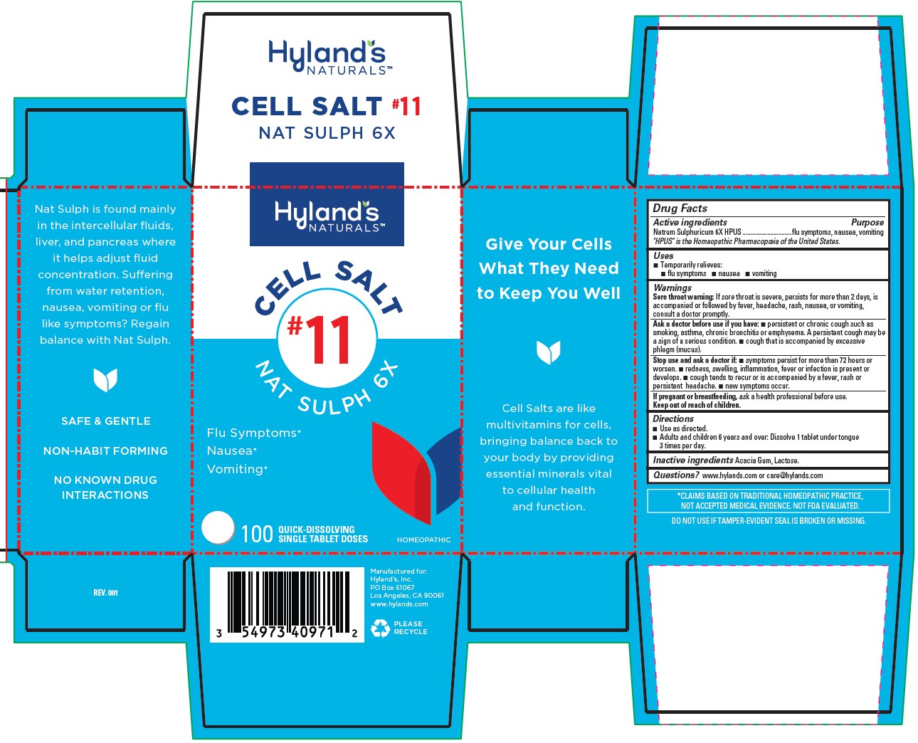 Pill image for Cell Salt #11 Nat Sulph 6x