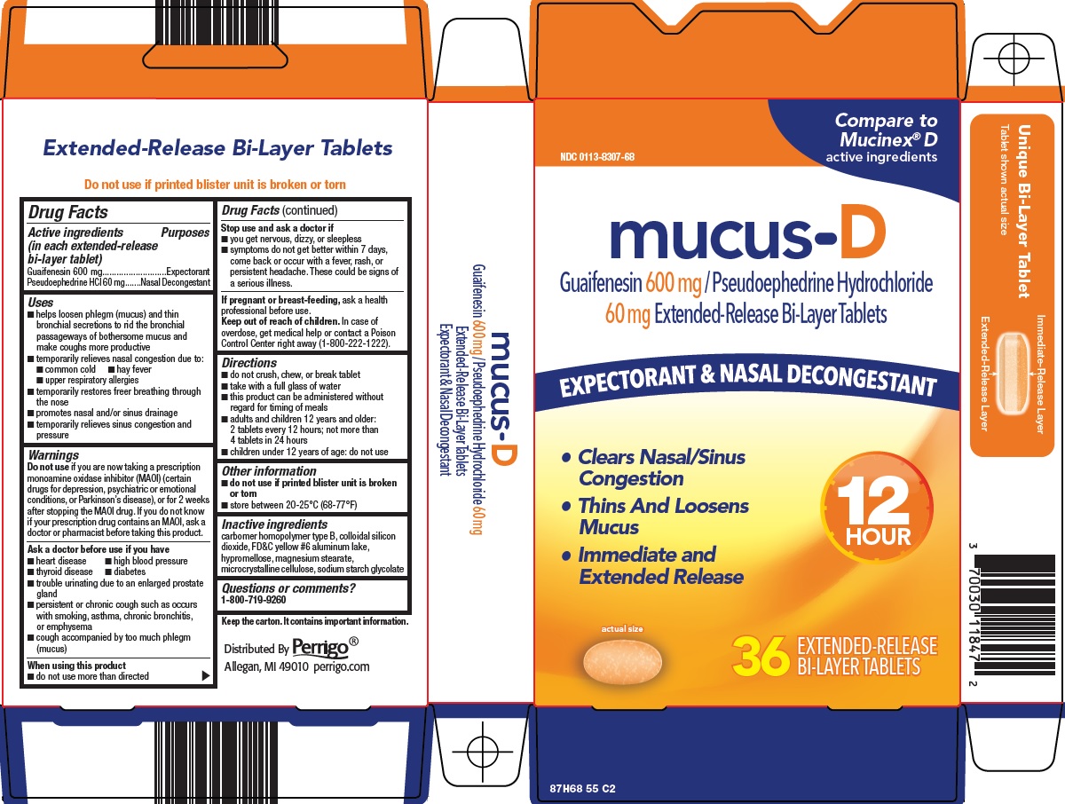 Pill image for Perrigo Mucus-d Drug Facts