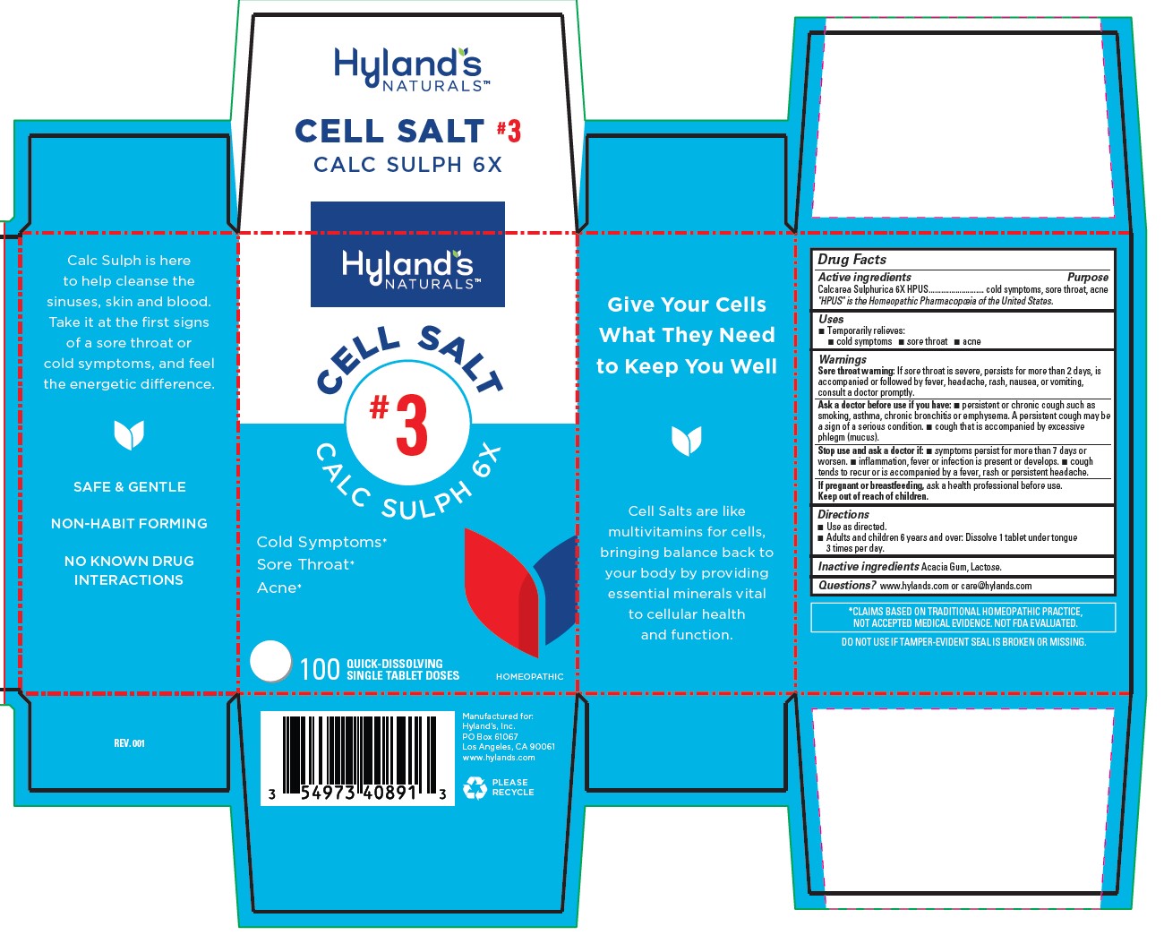 Pill image for Cell Salt #3 Calc Sulph 6x