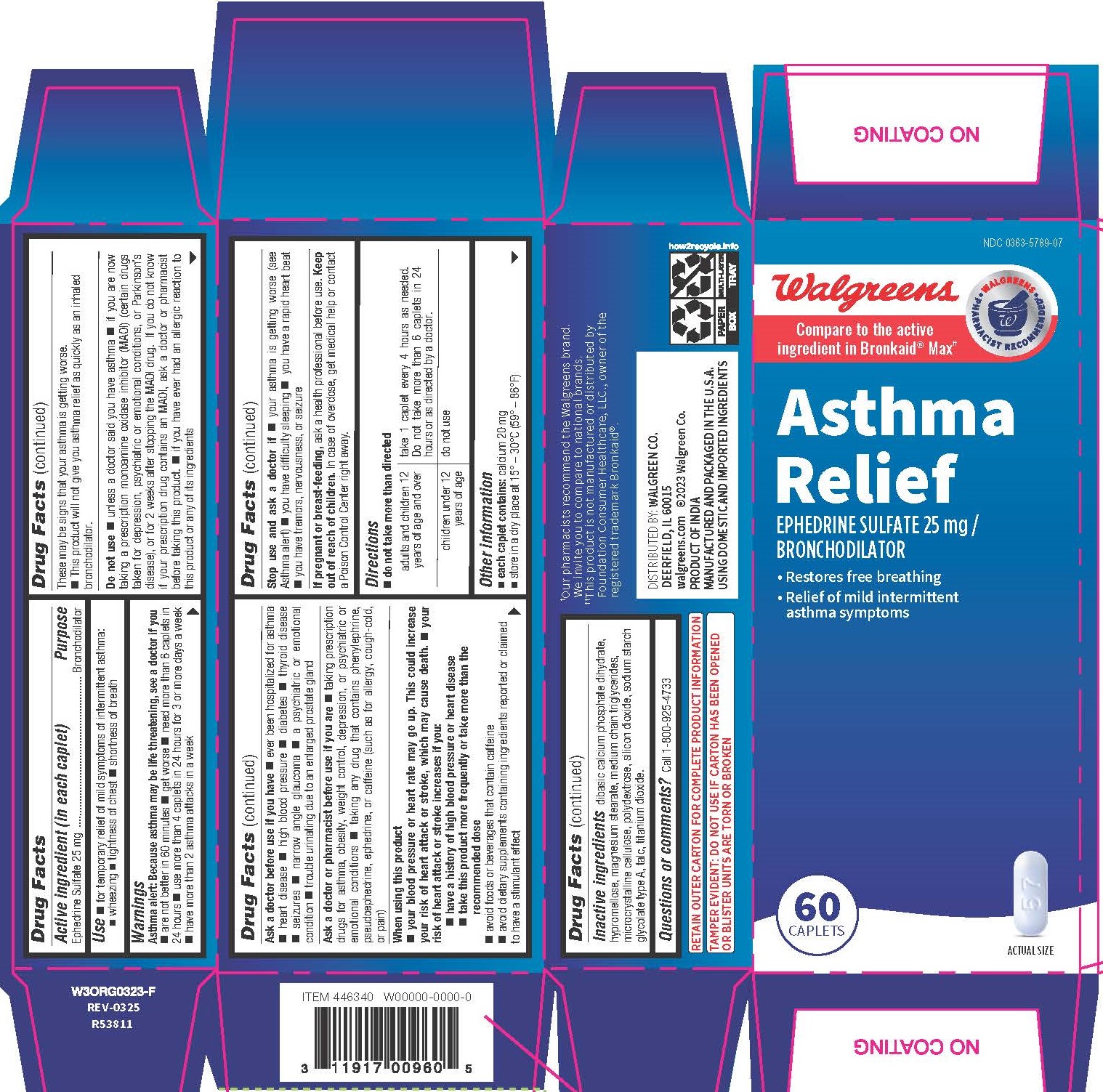 Pill image for 5789 - Walgreen