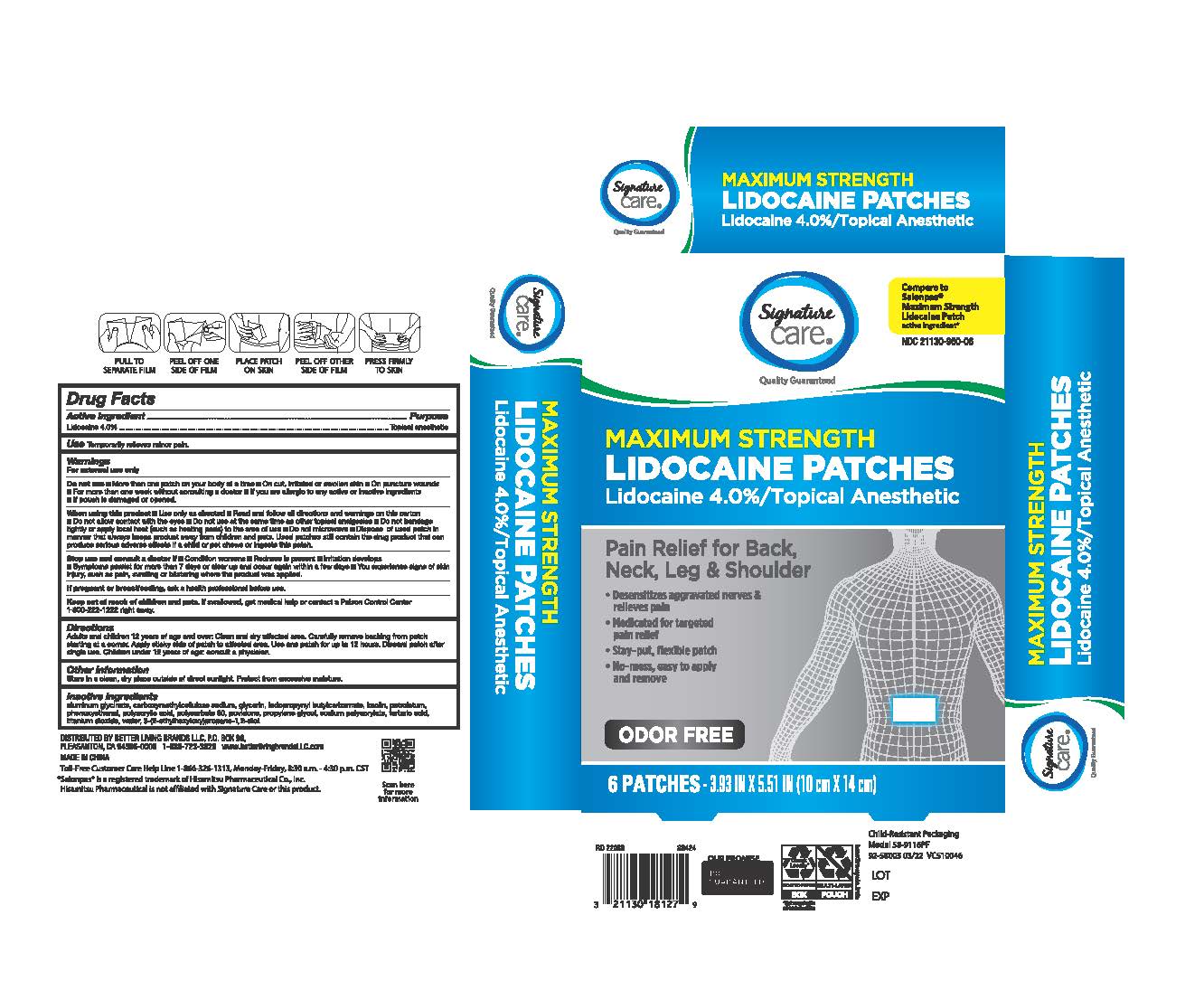 Pill image for Albertsons Signature Care Pain Relief Patch With 4% Lidocaine